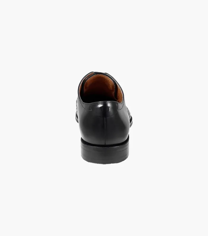 Men Belfast Cap Toe Oxford Black Florsheim Dress Shoes