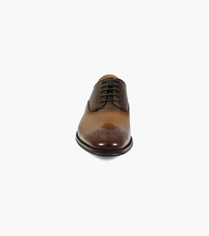 Men Belfast Medallion Toe Oxford Cognac Multi Florsheim Dress Shoes