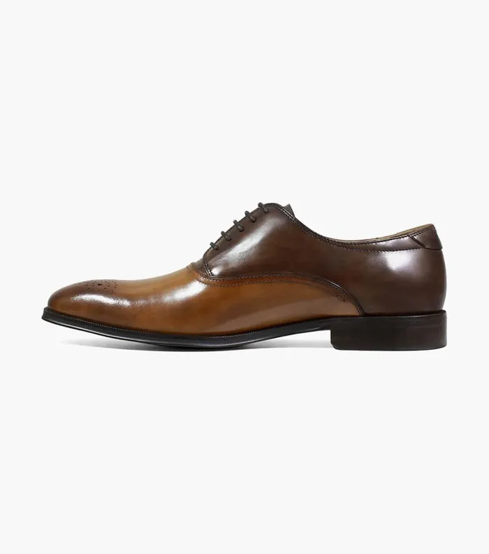 Men Belfast Medallion Toe Oxford Cognac Multi Florsheim Dress Shoes