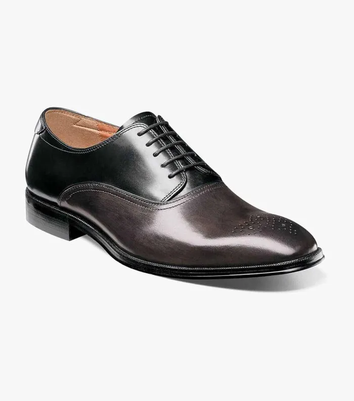 Men Belfast Medallion Toe Oxford Gray Multi Florsheim Dress Shoes
