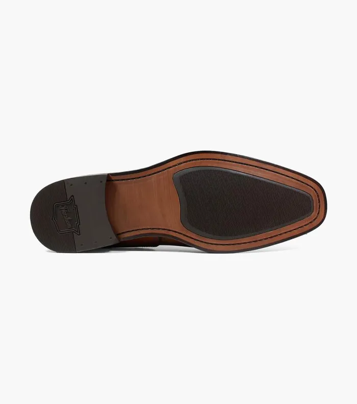 Men Belfast Plain Toe Monk Strap Cognac Florsheim Dress Shoes