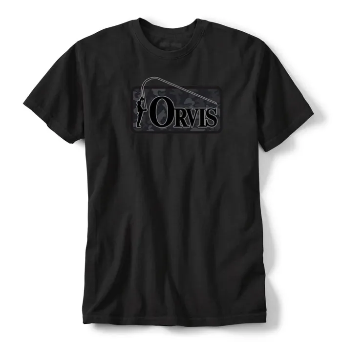 Men Bent Rod Badge Tee Black Orvis Shirts