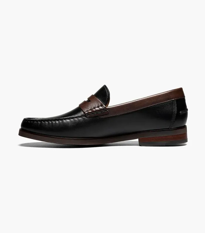 Men Berkley Flex Moc Toe Penny Loafer Black Brown Florsheim Dress Shoes