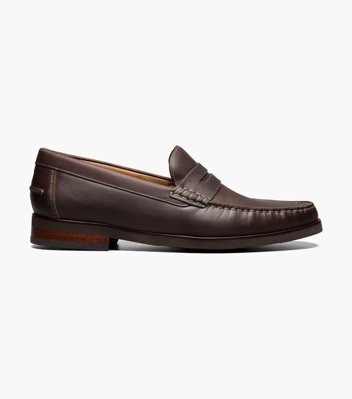 Men Berkley Flex Moc Toe Penny Loafer Brown Ch Florsheim Dress Shoes