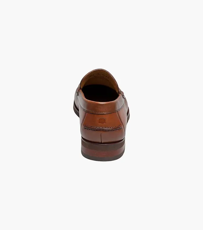 Men Berkley Flex Moc Toe Penny Loafer Cognac Multi Florsheim Dress Shoes