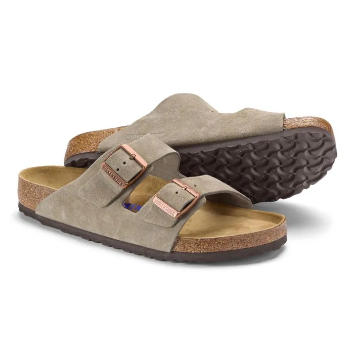 Men Birkenstockreg Arizona Soft Footbed Suede Sandals Taupe Orvis Sandals