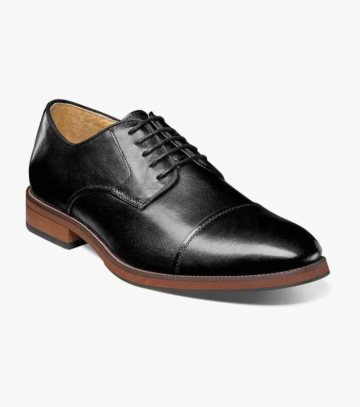 Men Blaze Cap Toe Oxford Black Florsheim Dress Shoes