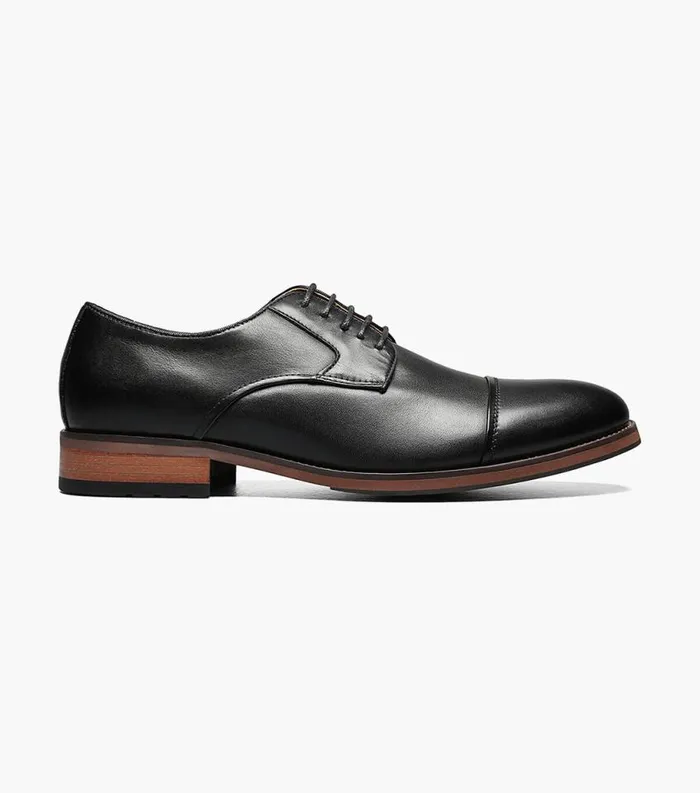 Men Blaze Cap Toe Oxford Black Florsheim Dress Shoes