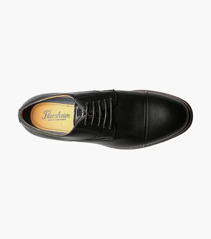 Men Blaze Cap Toe Oxford Black Florsheim Dress Shoes