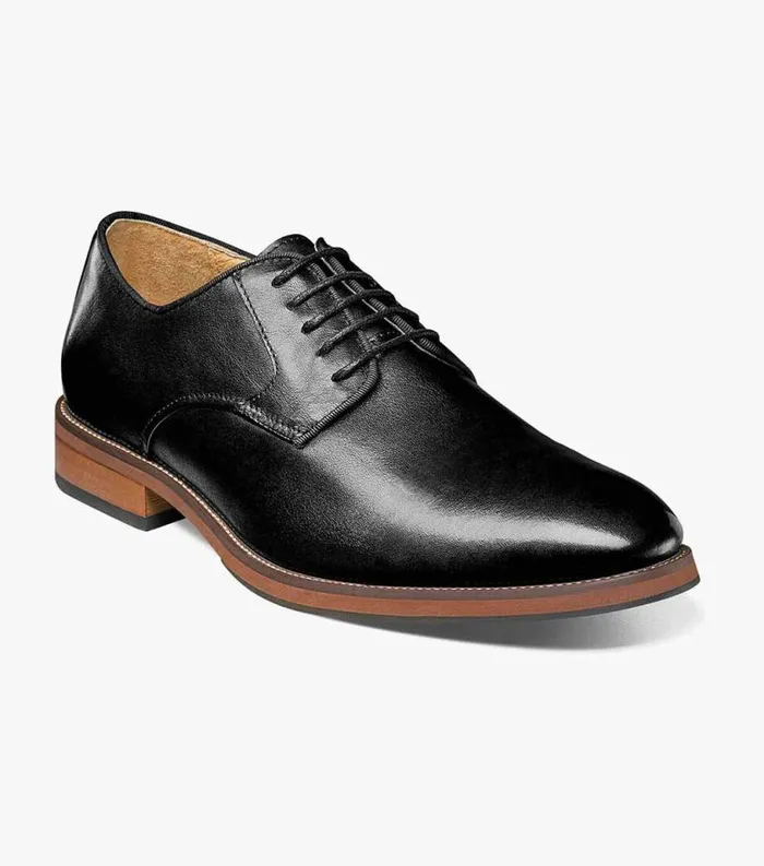 Men Blaze Plain Toe Oxford Black Florsheim Dress Shoes