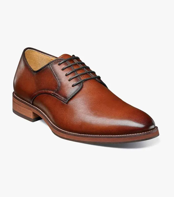 Men Blaze Plain Toe Oxford Cognac Florsheim Dress Shoes