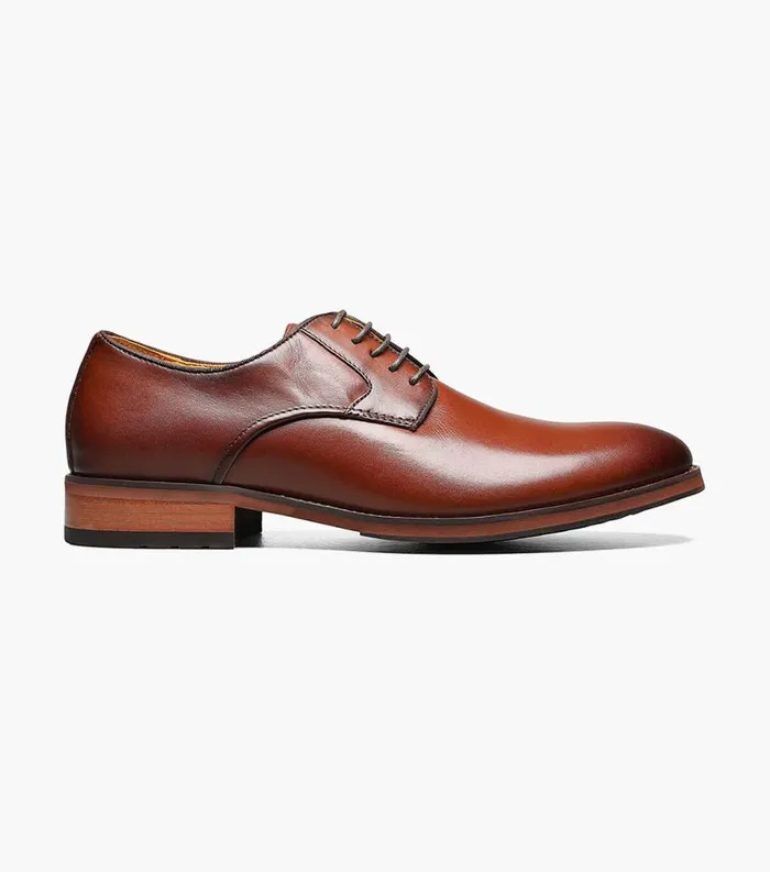 Men Blaze Plain Toe Oxford Cognac Florsheim Dress Shoes