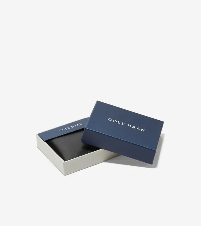 Men Boxshine Extra Capacity Wallet Black Cole Haan Wallets