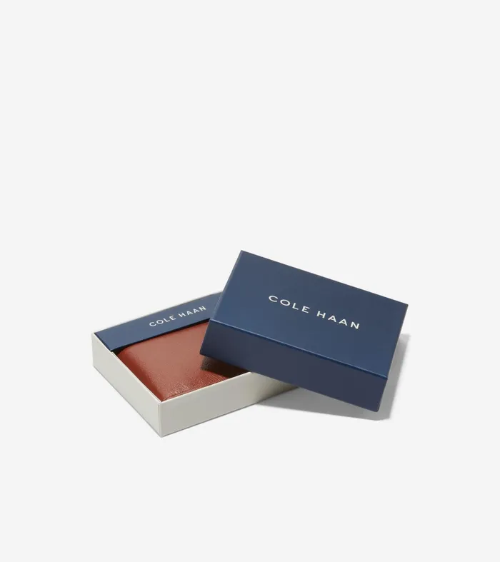 Men Boxshine Extra Capacity Wallet Cognac Cole Haan Wallets