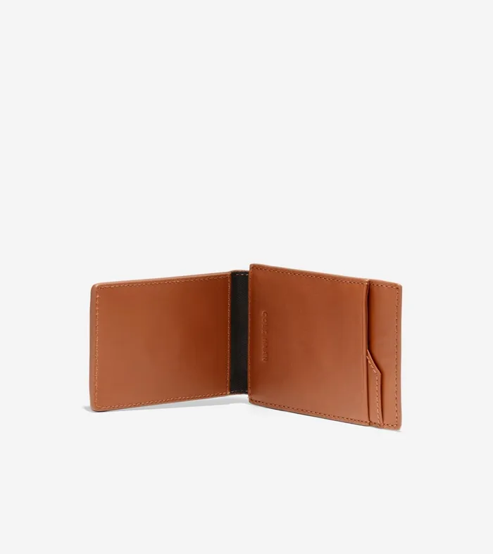 Men Boxshine Magnetic Wallet Cognac Cole Haan Wallets