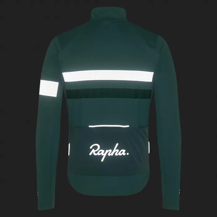 Men Brevet Long Sleeve Windstopper Jersey Navyhivis Pinktansilver Reflectivegrey Bluemushroom Rapha Jerseys