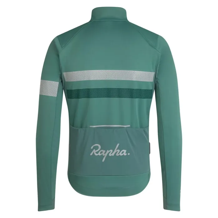 Men Brevet Long Sleeve Windstopper Jersey Navyhivis Pinktansilver Reflectivegrey Bluemushroom Rapha Jerseys