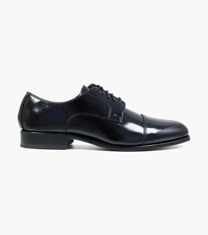 Men Broxton Cap Toe Oxford Black Florsheim Dress Shoes