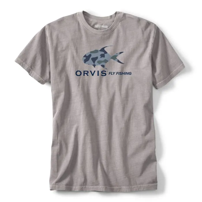 Men Camo Permit Tee Heather Grey Orvis Shirts