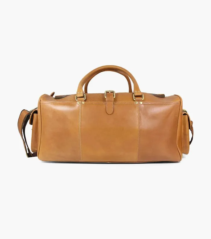 Men Candemir Genuine Leather Travel Bag Cognac Florsheim Bags
