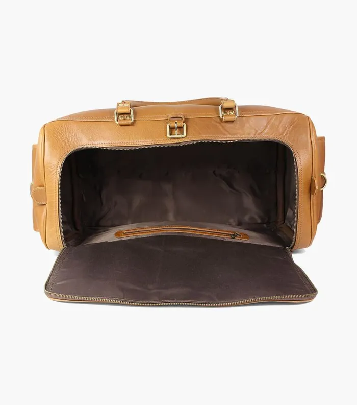 Men Candemir Genuine Leather Travel Bag Cognac Florsheim Bags