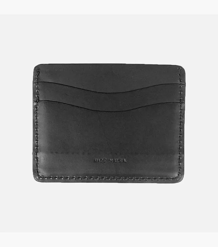 Men Card Holder Made In USA Black Florsheim Small Leather Goods