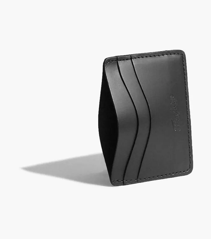 Men Card Holder Made In USA Black Florsheim Small Leather Goods