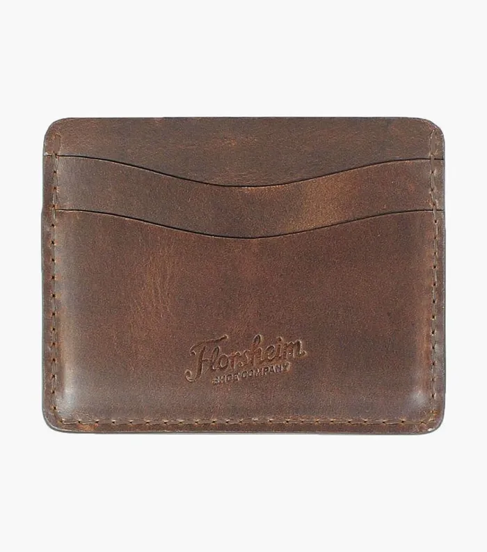 Men Card Holder Made In USA Cognac Florsheim Small Leather Goods