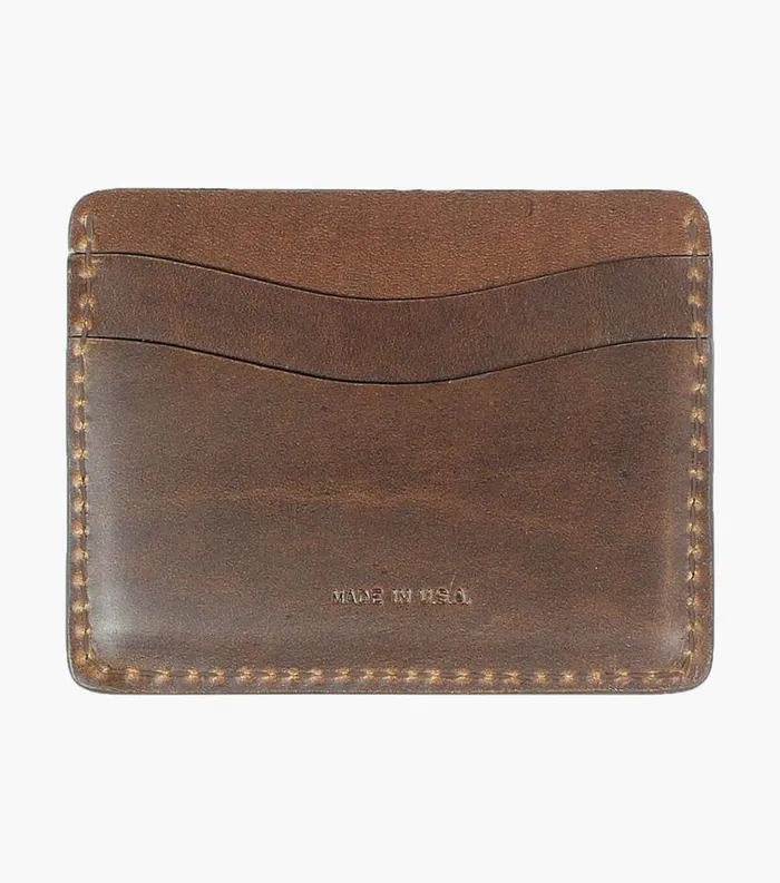 Men Card Holder Made In USA Cognac Florsheim Small Leather Goods