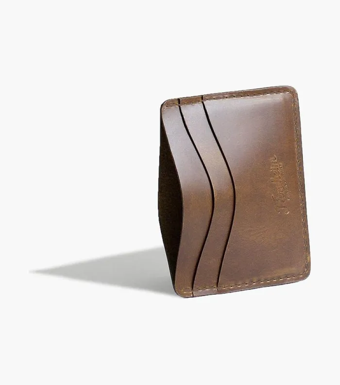 Men Card Holder Made In USA Cognac Florsheim Small Leather Goods