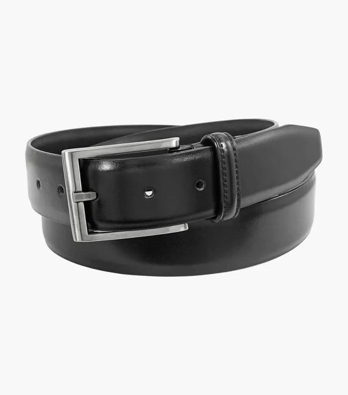 Men Carmine Genuine Leather Belt Black Florsheim Belts and Suspenders