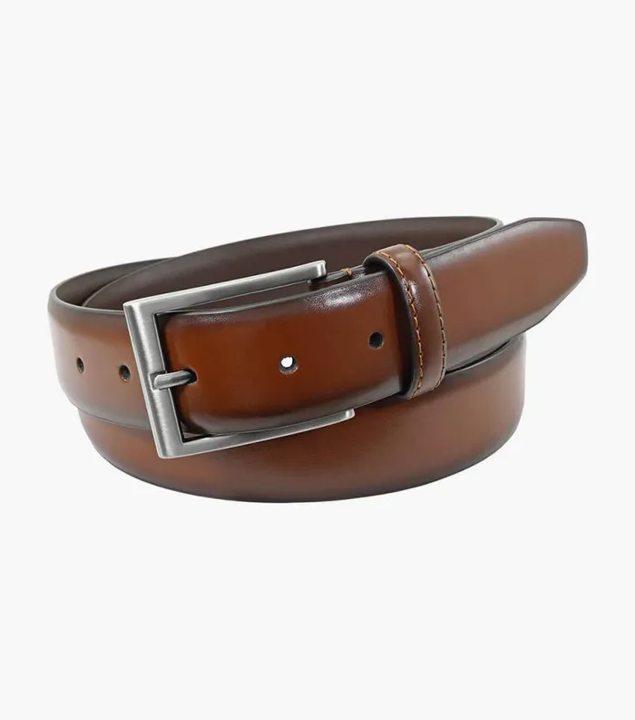 Men Carmine Genuine Leather Belt Scotch Beige Florsheim Belts and Suspenders