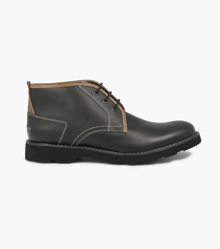 Men Casey Plain Toe Chukka Boot Black Florsheim Boots