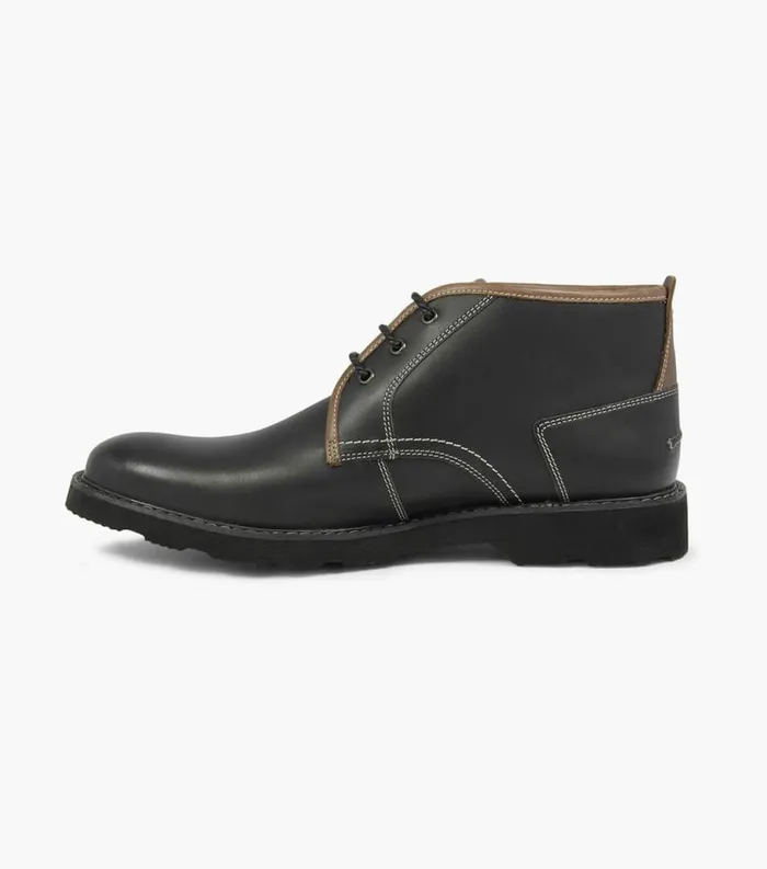 Men Casey Plain Toe Chukka Boot Black Florsheim Boots