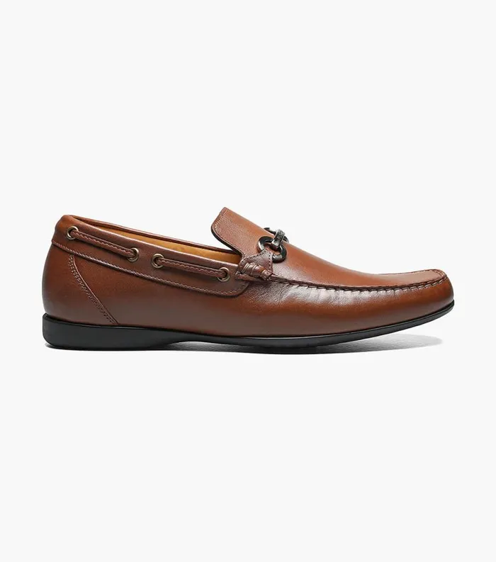 Men Cassio Moc Toe Bit Loafer Cognac Florsheim Dress Shoes