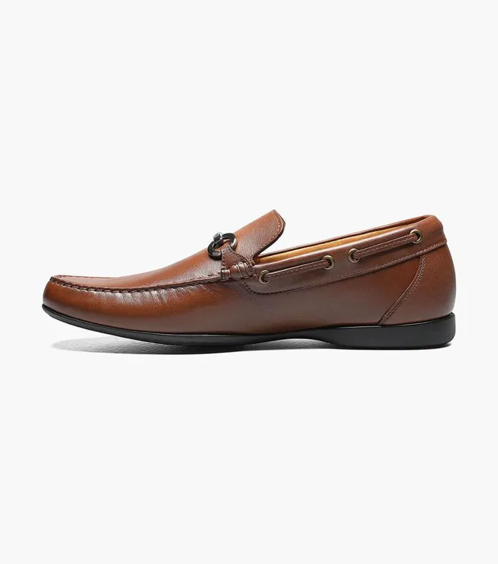 Men Cassio Moc Toe Bit Loafer Cognac Florsheim Dress Shoes