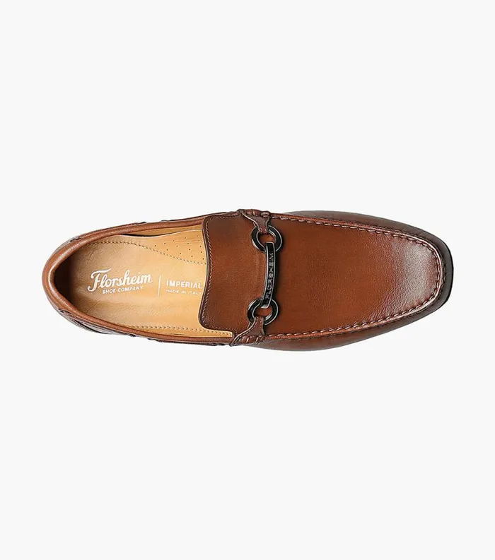Men Cassio Moc Toe Bit Loafer Cognac Florsheim Dress Shoes
