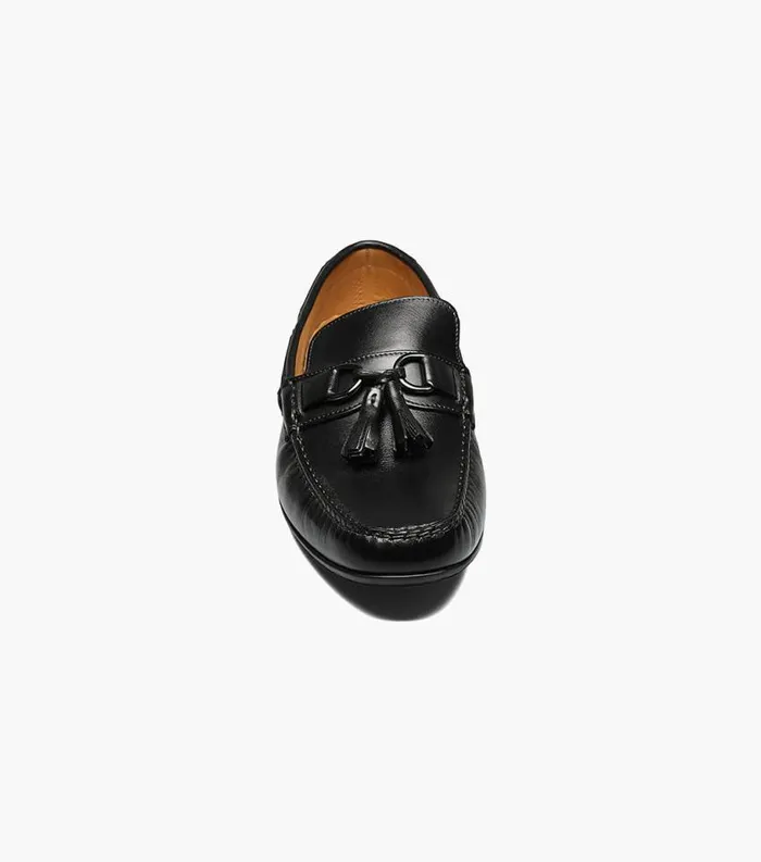 Men Cassio Moc Toe Tassel Loafer Black Florsheim Dress Shoes