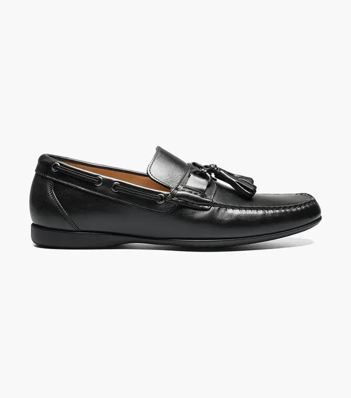 Men Cassio Moc Toe Tassel Loafer Black Florsheim Dress Shoes