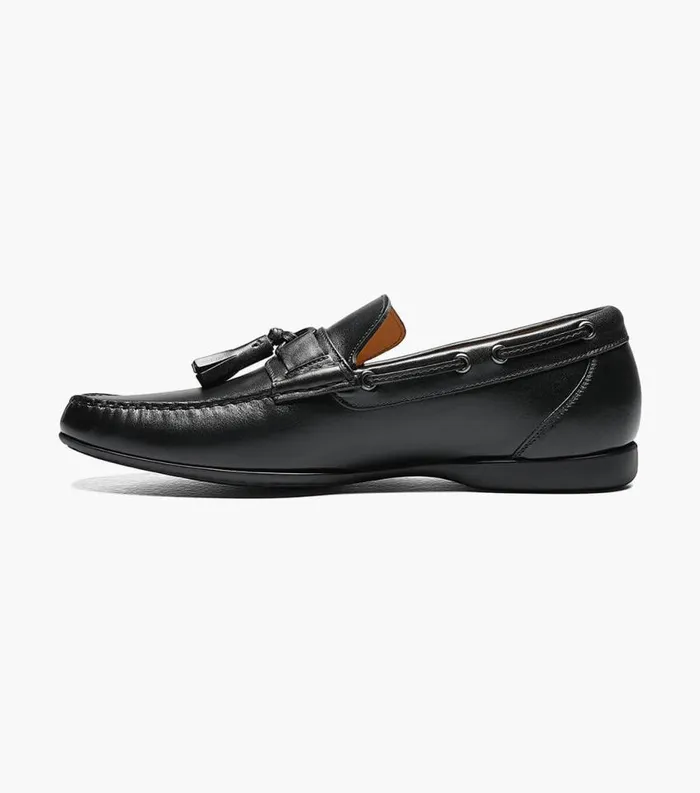 Men Cassio Moc Toe Tassel Loafer Black Florsheim Dress Shoes