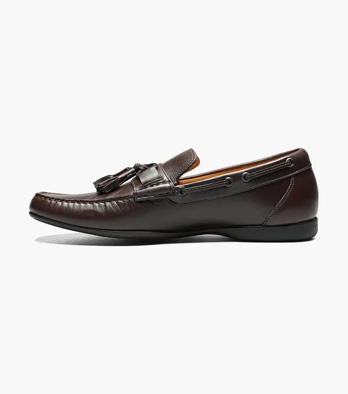 Men Cassio Moc Toe Tassel Loafer Brown Florsheim Dress Shoes