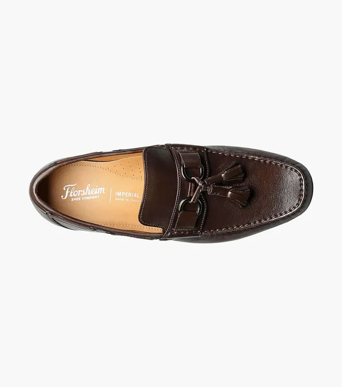 Men Cassio Moc Toe Tassel Loafer Brown Florsheim Dress Shoes