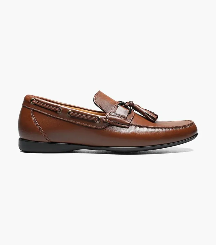 Men Cassio Moc Toe Tassel Loafer Cognac Florsheim Dress Shoes