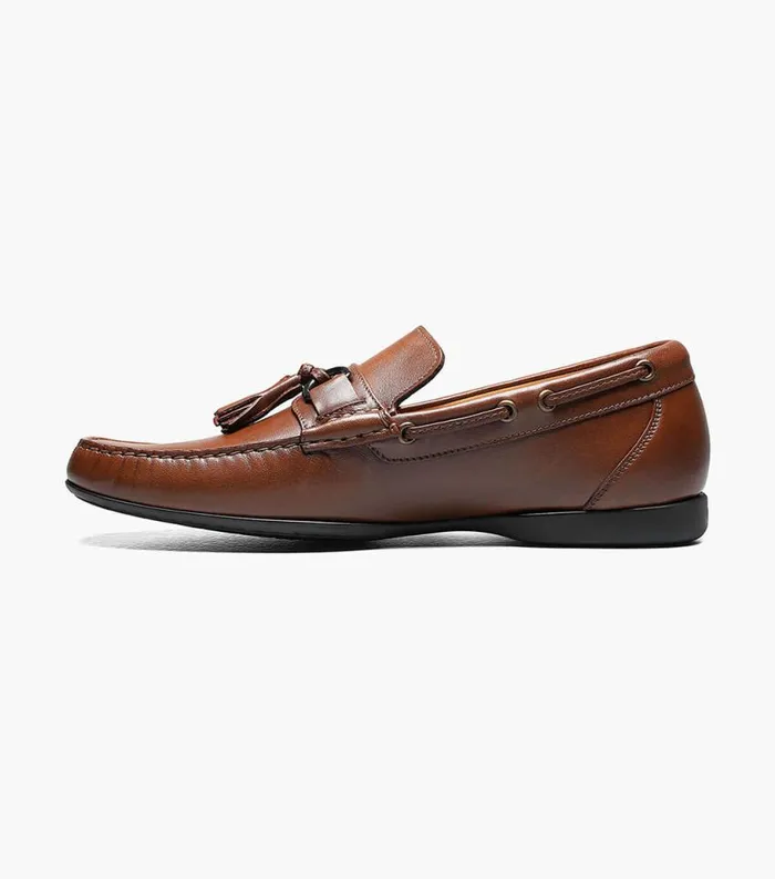 Men Cassio Moc Toe Tassel Loafer Cognac Florsheim Dress Shoes