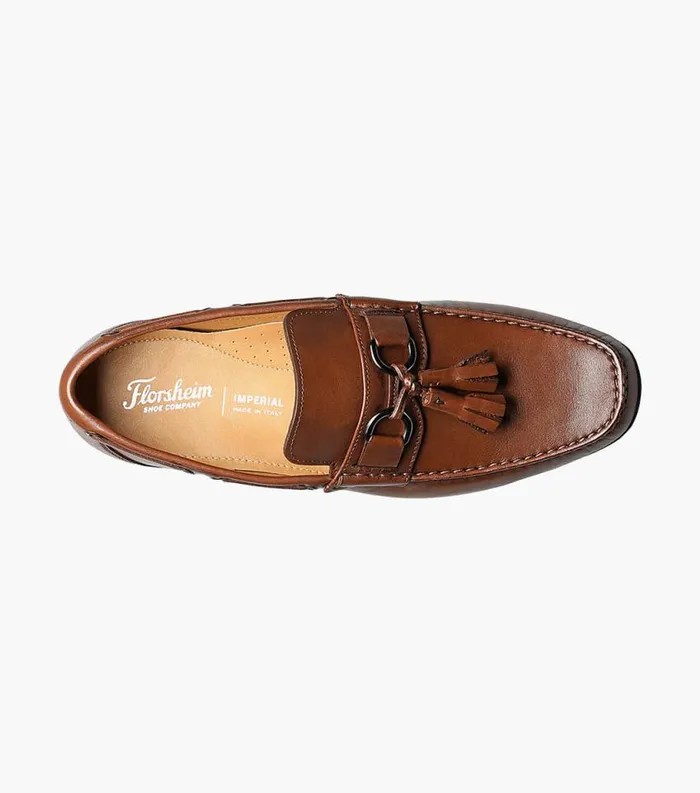 Men Cassio Moc Toe Tassel Loafer Cognac Florsheim Dress Shoes