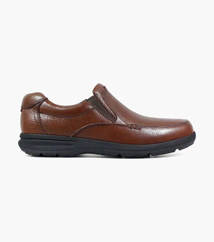 Men Cavin Moc Toe Slip On Cognac Tumbled Florsheim Florsheim Comfortech