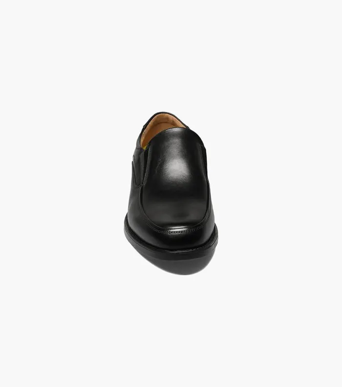 Men Center Moc Toe Slip On Black Florsheim Dress Shoes