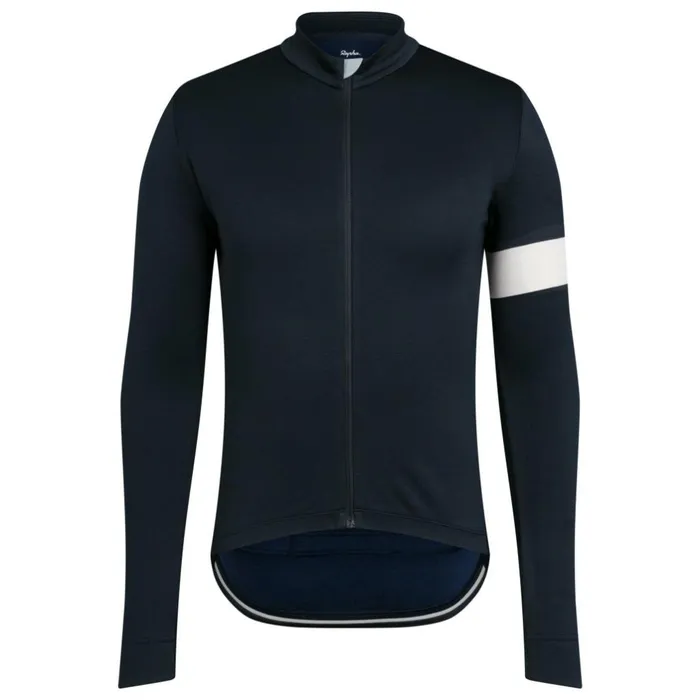Men Classic Long Sleeve Jersey Blackdark Navy Rapha Archive