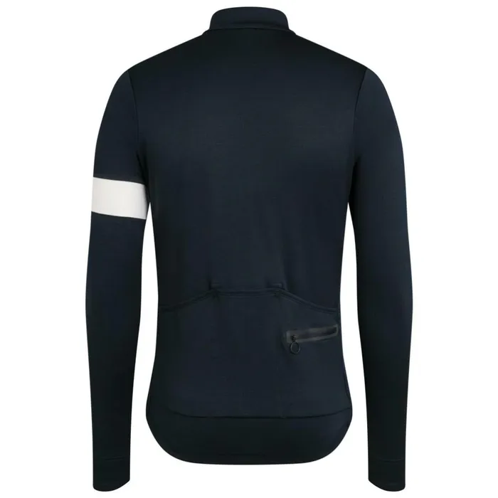 Men Classic Long Sleeve Jersey Blackdark Navy Rapha Archive