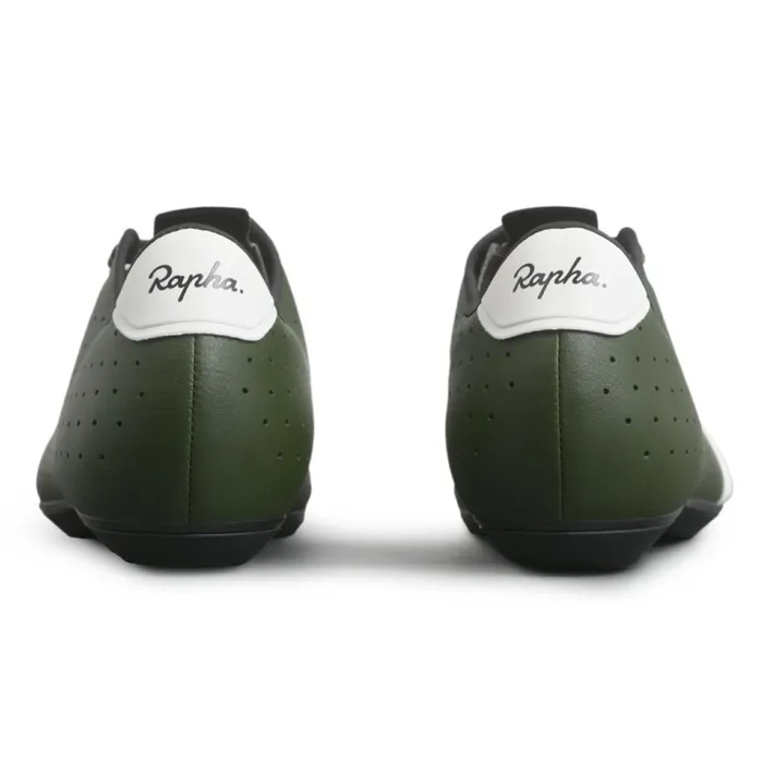 Men Classic Shoes Rapha Classic Cycling Shoe Blackwhitedark Greydeep Olive Green Rapha Shoes Overshoes and Socks